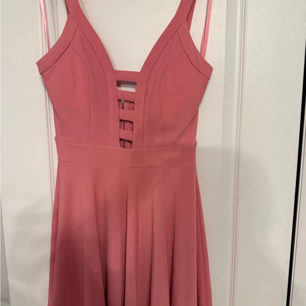 Blush pink cutout back Dress
